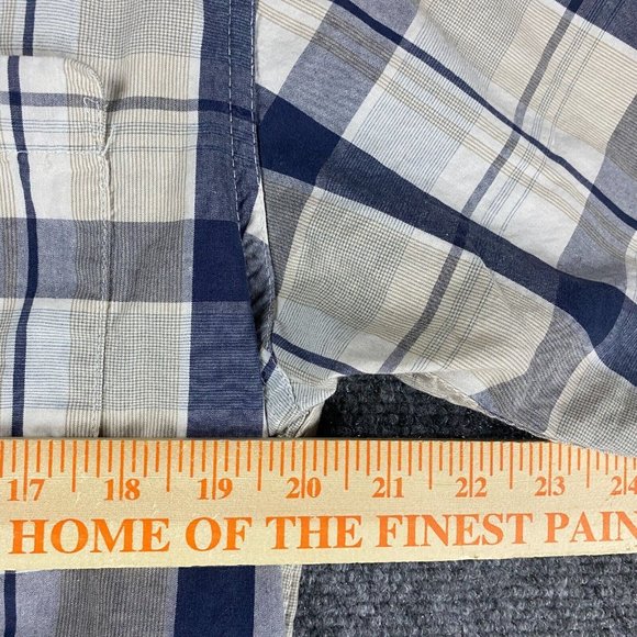 Timber Creek by Wrangler Button Down Shirt Medium Men's Short Sleeve 100% Cotton - Picture 4 of 7